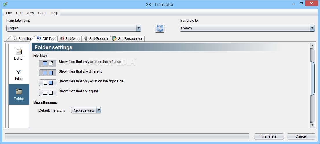 Free srt file translator