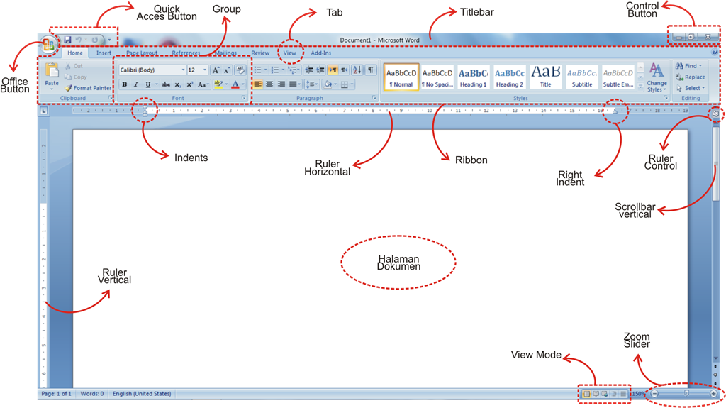 Fungsi Toolbar Pada Microsoft Word 2010